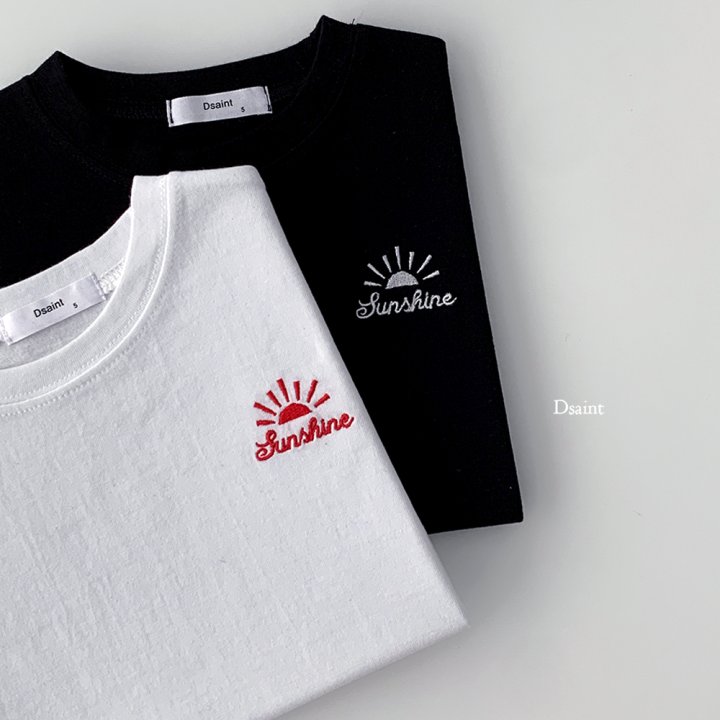 Dsaint - Korean Children Fashion - #childofig - Sunshine Embroidery Tee - 2