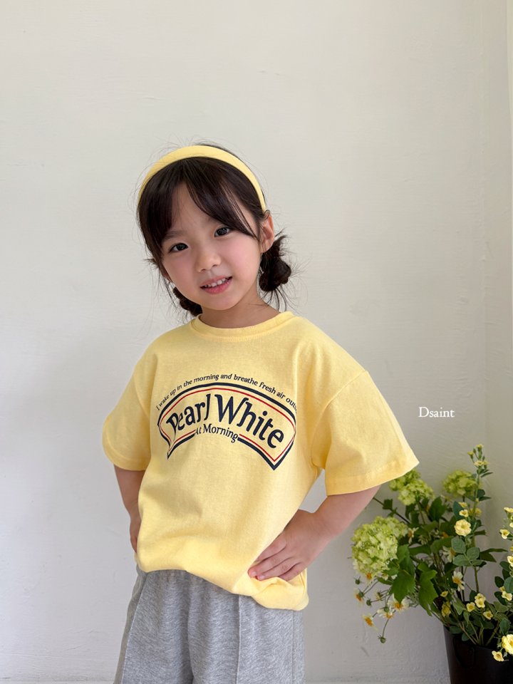 Dsaint - Korean Children Fashion - #childofig - Pearl White Tee - 11