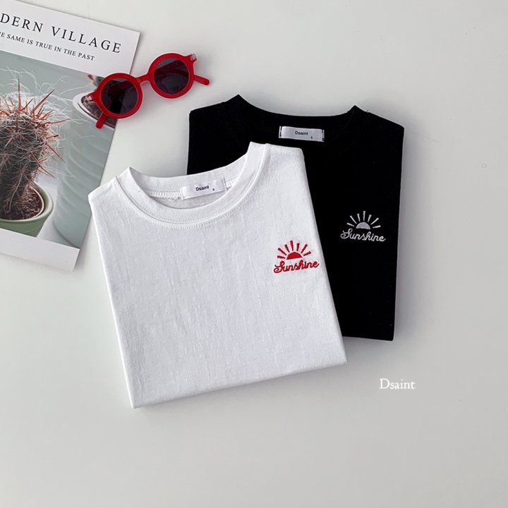 Dsaint - Korean Children Fashion - #childrensboutique - Sunshine Embroidery Tee - 3