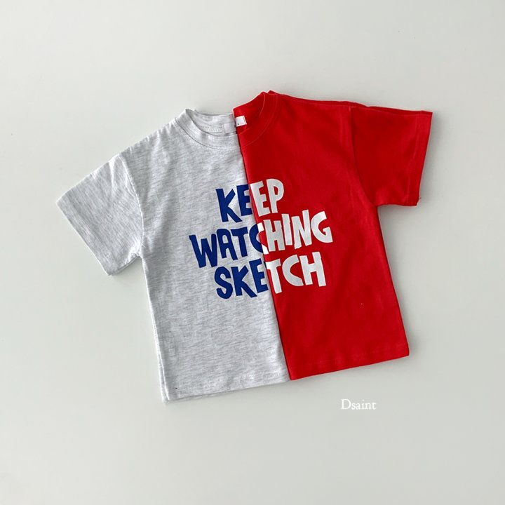 Dsaint - Korean Children Fashion - #childrensboutique - Sketch Short Sleeve Tee