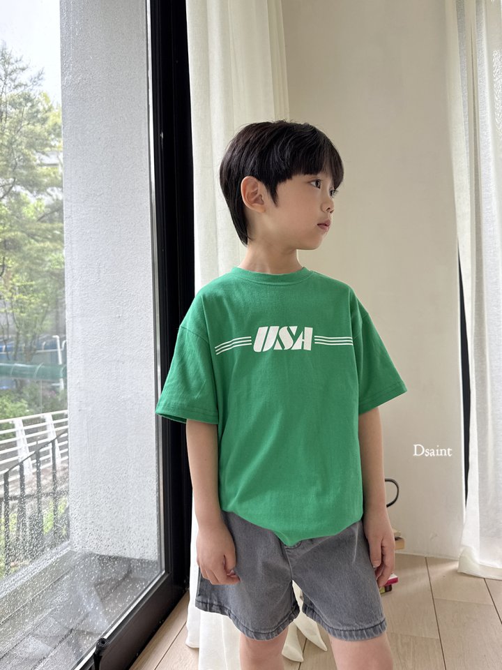 Dsaint - Korean Children Fashion - #designkidswear - Line USA Tee - 11