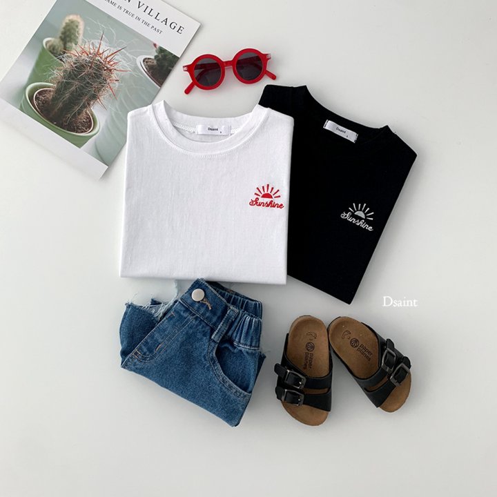 Dsaint - Korean Children Fashion - #discoveringself - Sunshine Embroidery Tee - 5