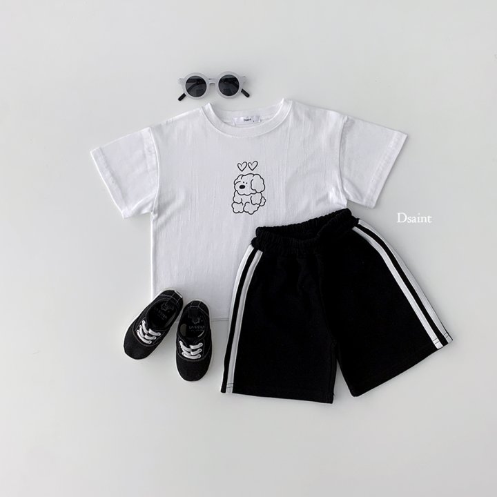 Dsaint - Korean Children Fashion - #fashionkids - Two Heart Puppy Tee - 7