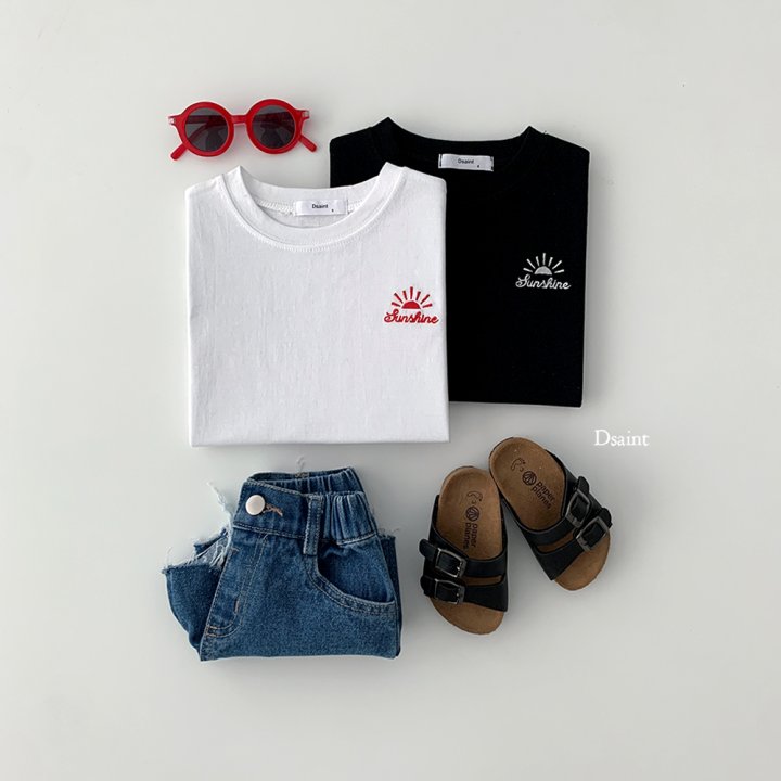 Dsaint - Korean Children Fashion - #fashionkids - Sunshine Embroidery Tee - 6