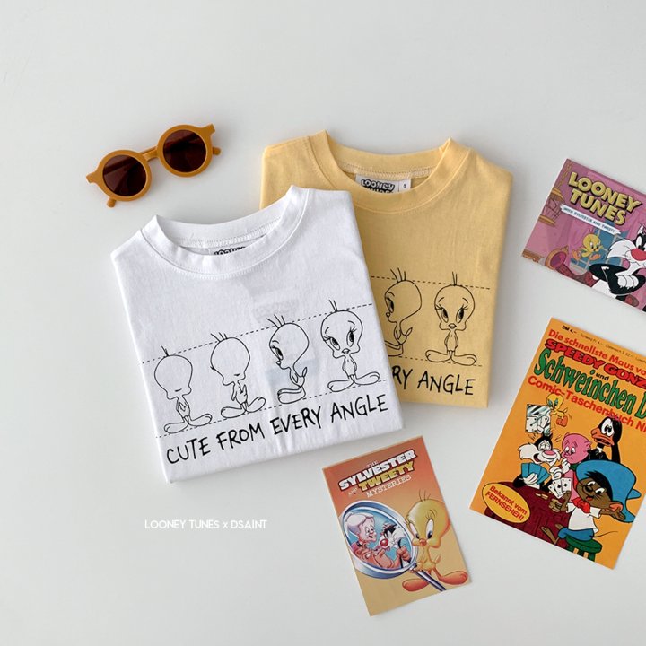 Dsaint - Korean Children Fashion - #kidsshorts - Cute Front Tweety Tee - 3