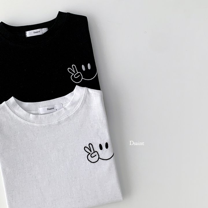 Dsaint - Korean Children Fashion - #kidsshorts - V Smile Tee - 2