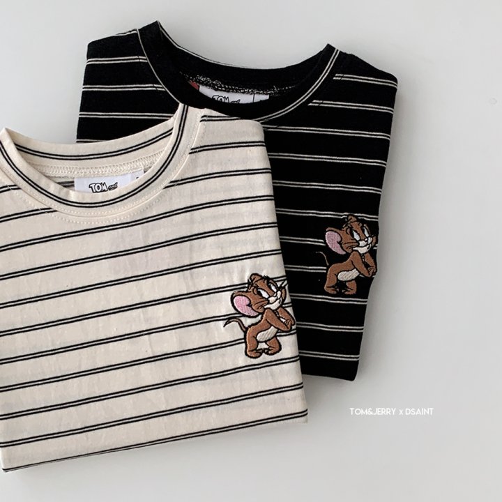 Dsaint - Korean Children Fashion - #kidsshorts - Shy Zebra Stripe Tee