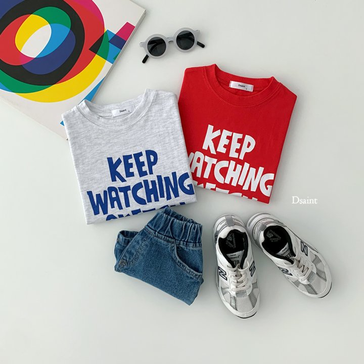 Dsaint - Korean Children Fashion - #kidsshorts - Sketch Short Sleeve Tee - 5