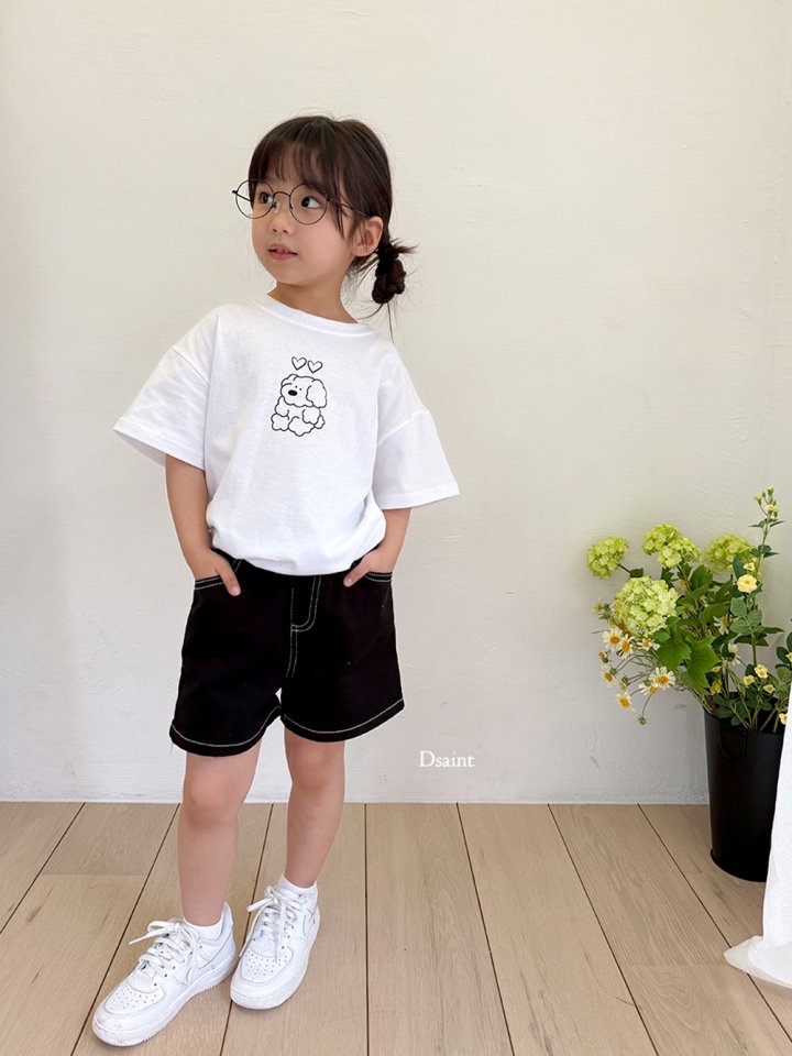 Dsaint - Korean Children Fashion - #kidsstore - Two Heart Puppy Tee - 9