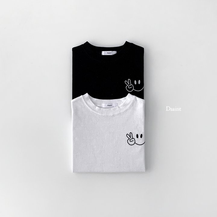 Dsaint - Korean Children Fashion - #kidsstore - V Smile Tee - 3