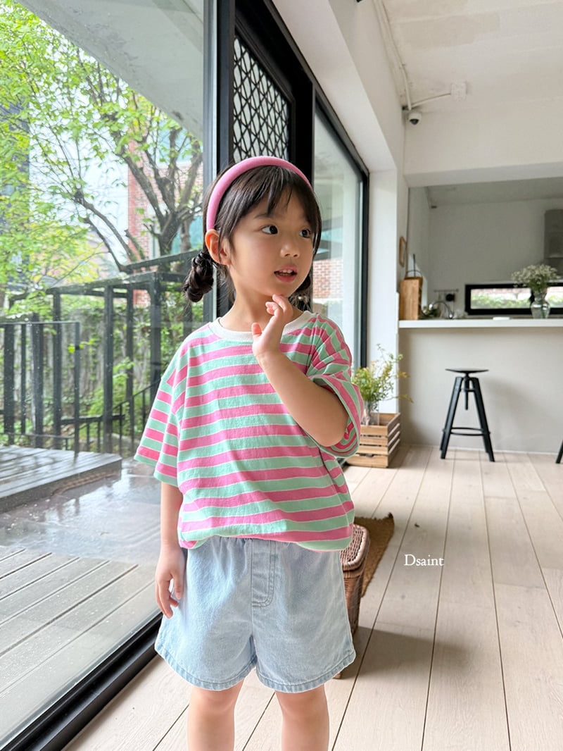 Dsaint - Korean Children Fashion - #kidsstore - Ice Blue Pants - 8