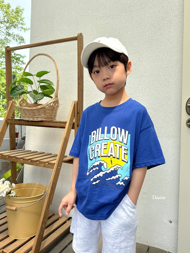Dsaint - Korean Children Fashion - #kidsshorts - Below Wave Tee - 4