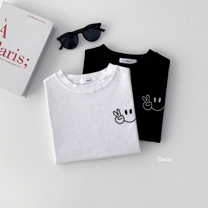 Dsaint - Korean Children Fashion - #kidsstore - V Smile Tee - 4