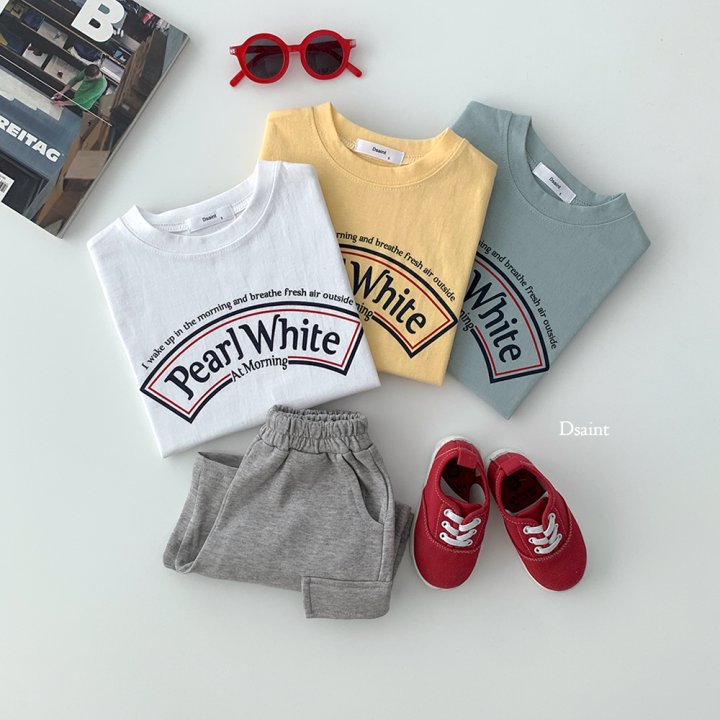 Dsaint - Korean Children Fashion - #kidzfashiontrend - Pearl White Tee - 5