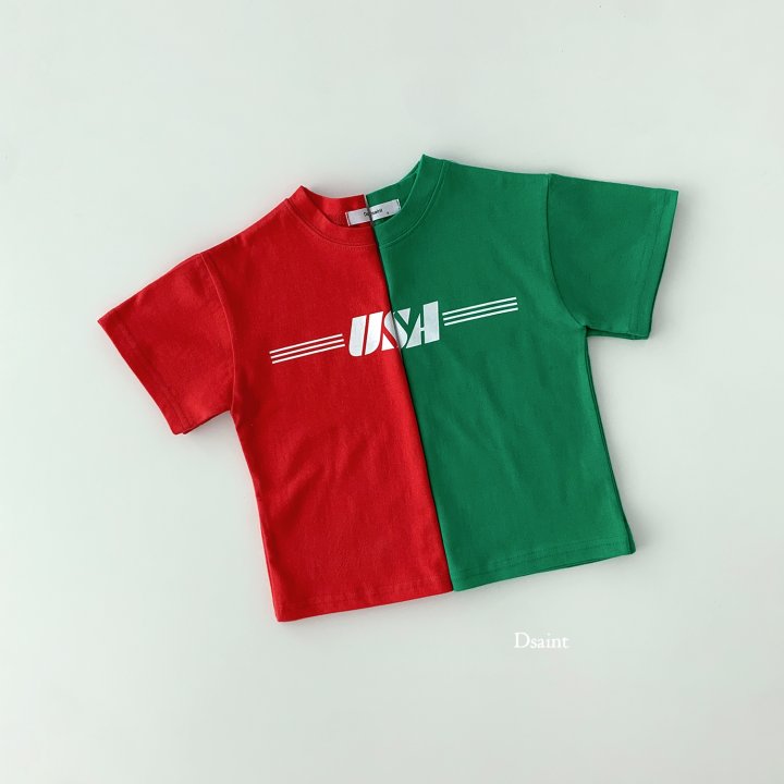 Dsaint - Korean Children Fashion - #littlefashionista - Line USA Tee - 2