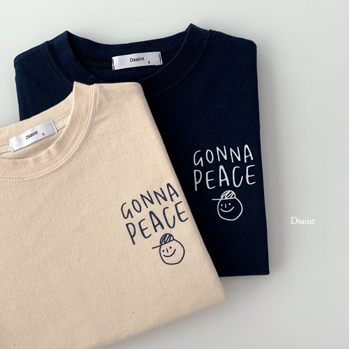 Dsaint - Korean Children Fashion - #littlefashionista - Peace Short Sleeve Tee