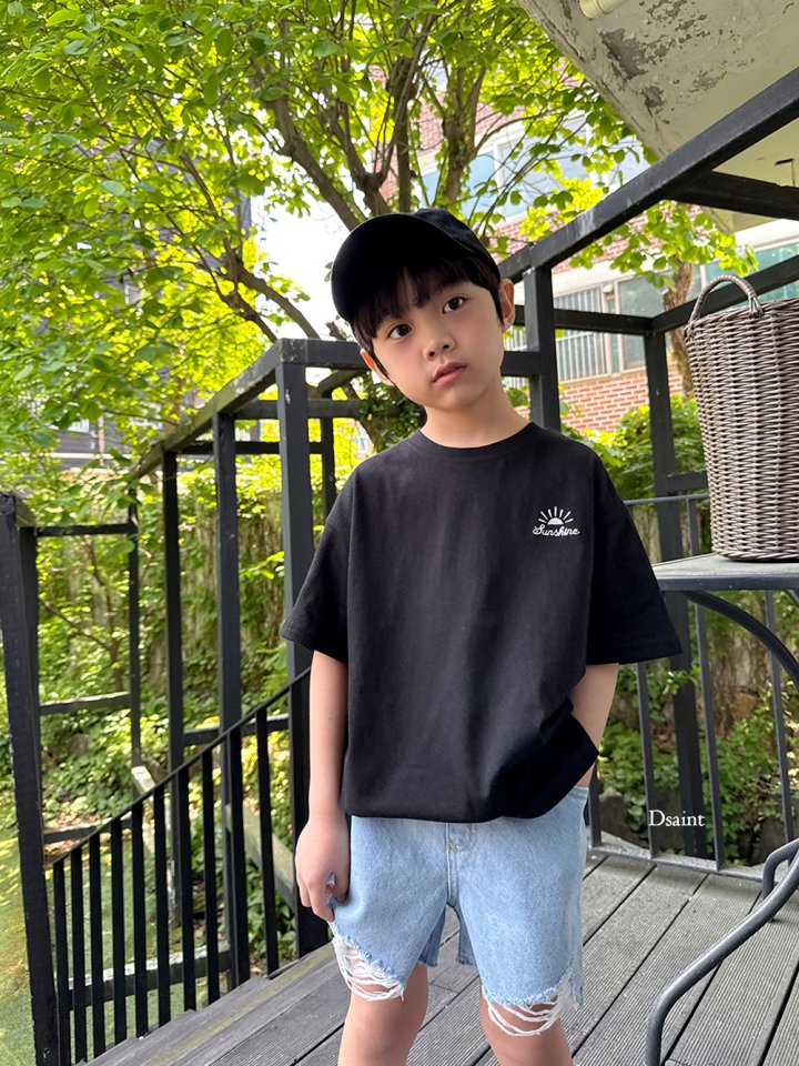Dsaint - Korean Children Fashion - #littlefashionista - Sunshine Embroidery Tee - 11