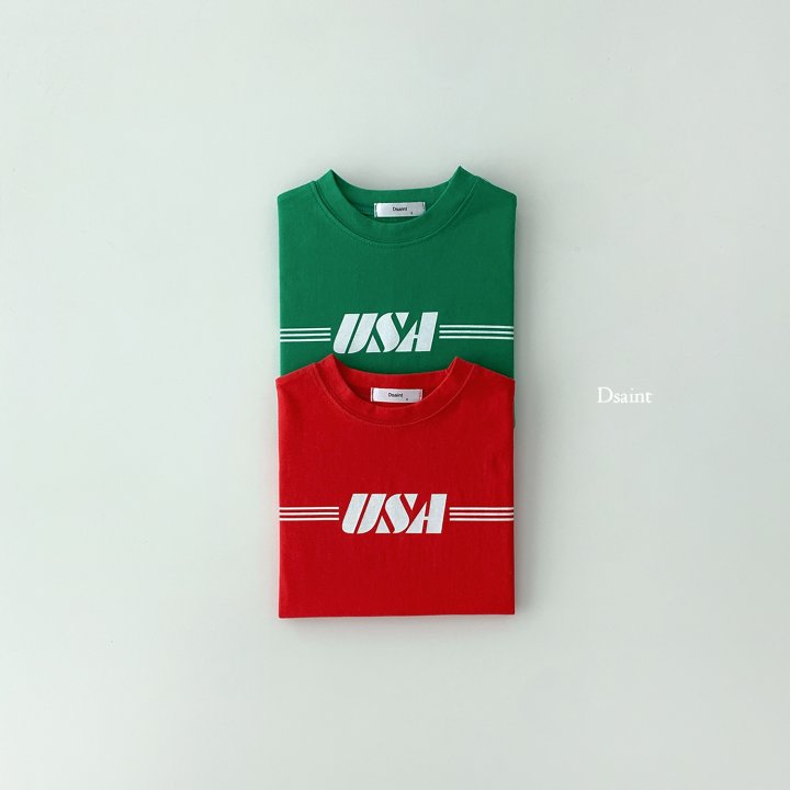 Dsaint - Korean Children Fashion - #magicofchildhood - Line USA Tee - 3