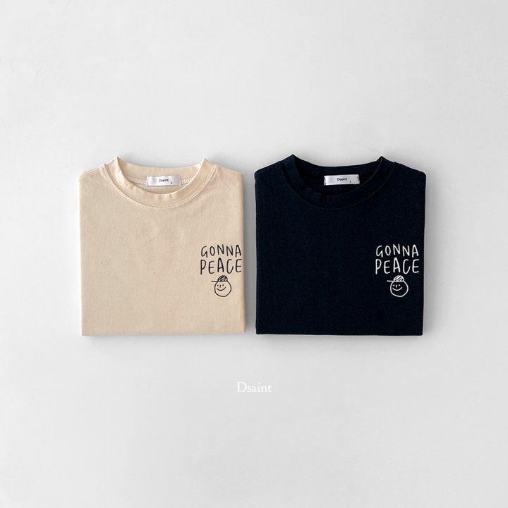 Dsaint - Korean Children Fashion - #magicofchildhood - Peace Short Sleeve Tee - 2