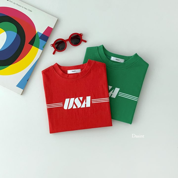 Dsaint - Korean Children Fashion - #magicofchildhood - Line USA Tee - 4
