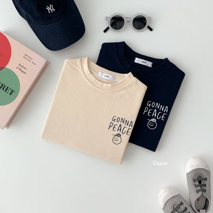 Dsaint - Korean Children Fashion - #minifashionista - Peace Short Sleeve Tee - 3