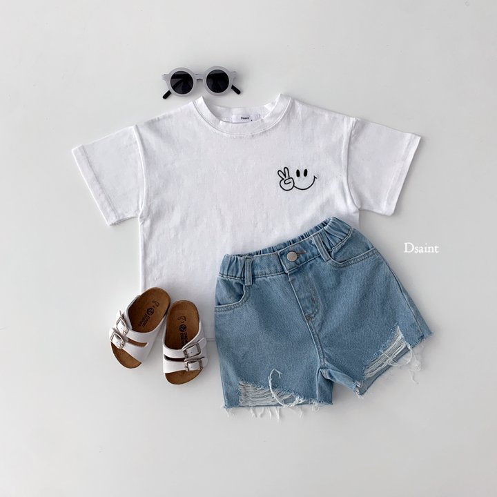Dsaint - Korean Children Fashion - #minifashionista - V Smile Tee - 8