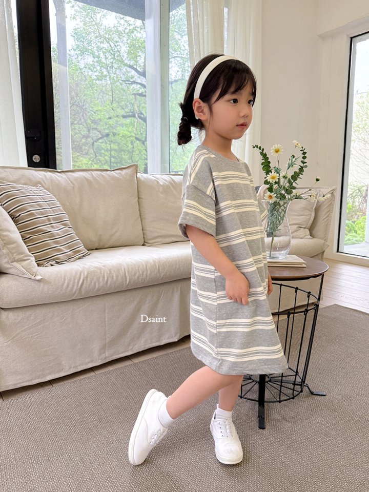 Dsaint - Korean Children Fashion - #minifashionista - Sense Look Stripe One-piece - 7