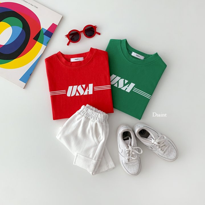 Dsaint - Korean Children Fashion - #prettylittlegirls - Line USA Tee - 5