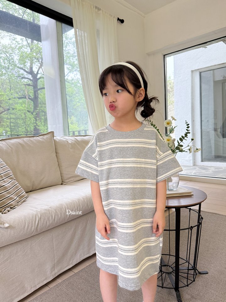 Dsaint - Korean Children Fashion - #prettylittlegirls - Sense Look Stripe One-piece - 8