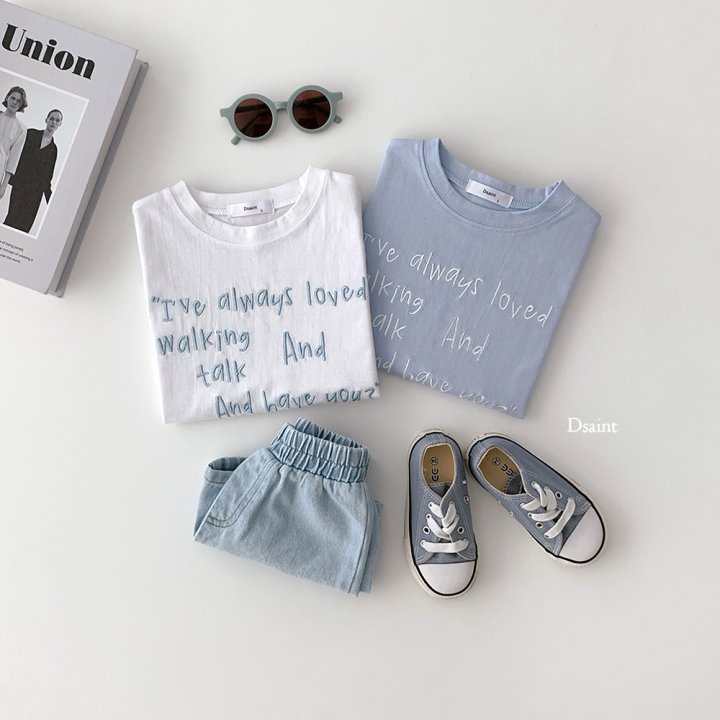 Dsaint - Korean Children Fashion - #stylishchildhood - Always Embroidery Tee - 5