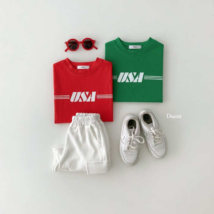 Dsaint - Korean Children Fashion - #todddlerfashion - Line USA Tee - 6