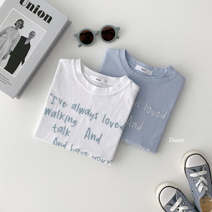 Dsaint - Korean Children Fashion - #todddlerfashion - Always Embroidery Tee - 4