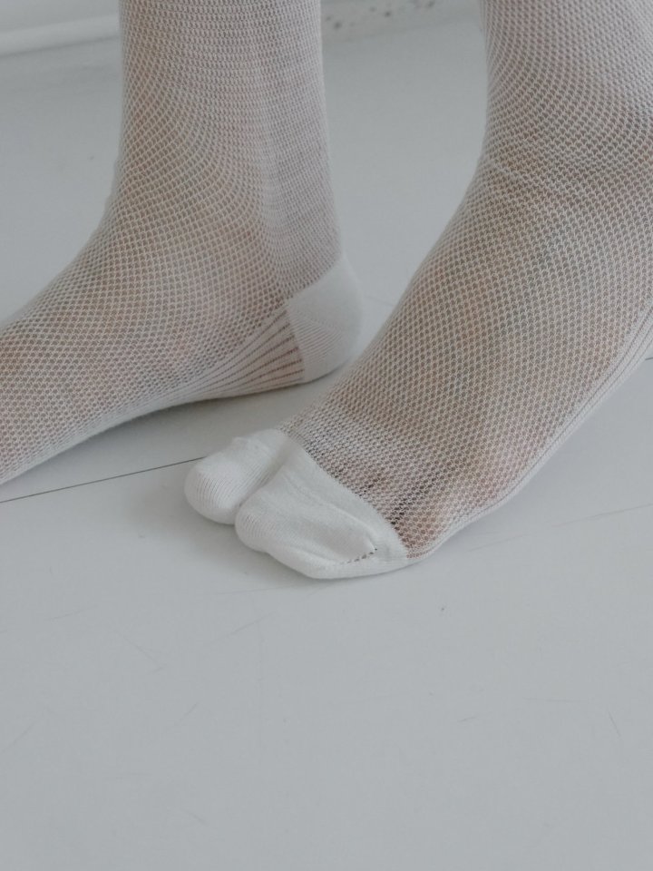 Eeiitt - Korean Women Fashion - #momslook - Tabby Mesh Knee Socks - 7