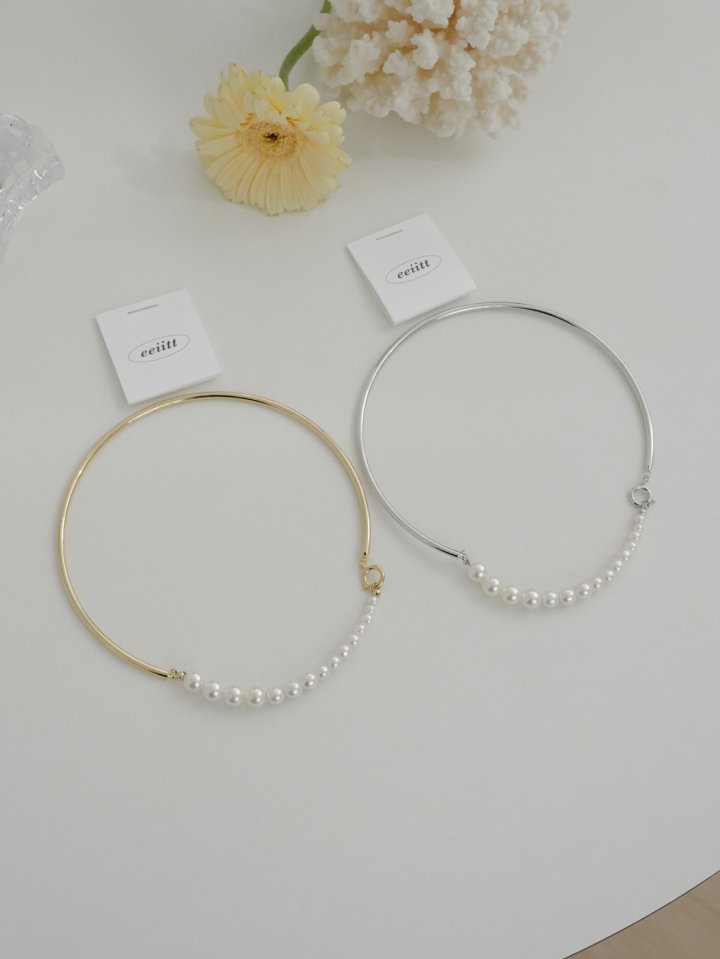 Eeiitt - Korean Women Fashion - #momslook - Henrine Ring Pearl Necklace - 12