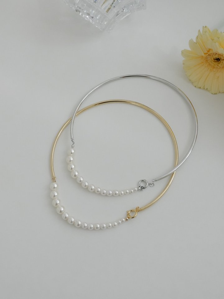 Eeiitt - Korean Women Fashion - #womensfashion - Henrine Ring Pearl Necklace - 4