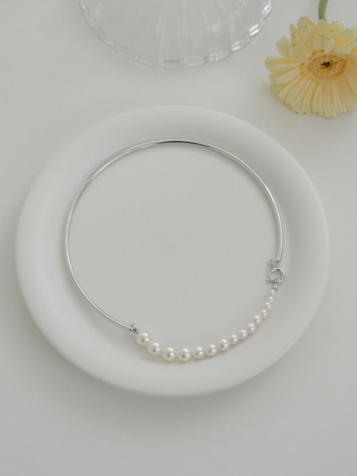 Eeiitt - Korean Women Fashion - #momslook - Henrine Ring Pearl Necklace - 6