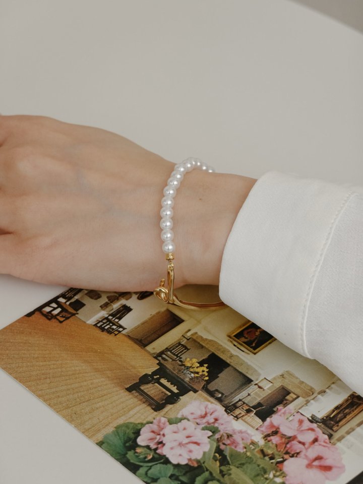 Eeiitt - Korean Women Fashion - #momslook - Henrine Ring Pearl Bracelet - 11
