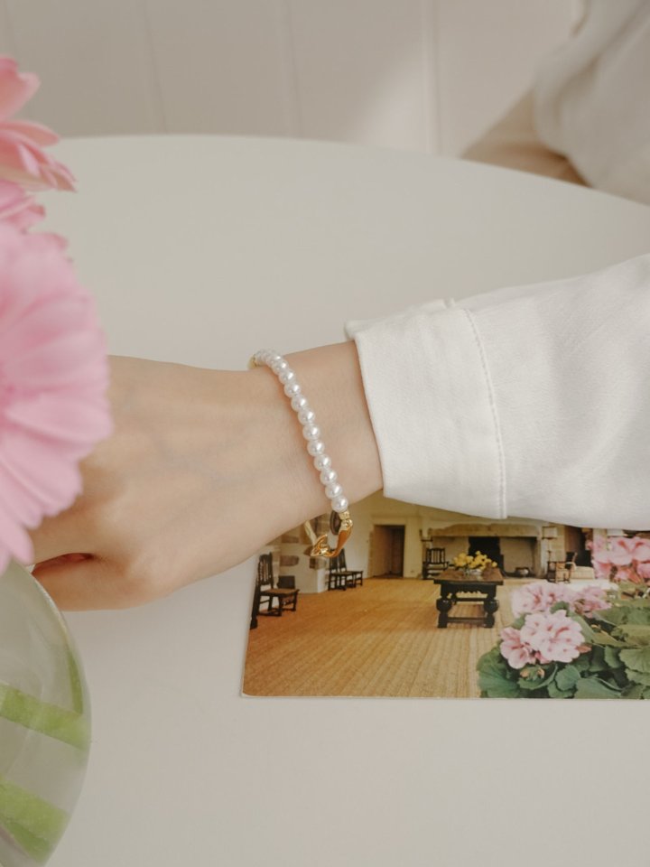Eeiitt - Korean Women Fashion - #momslook - Henrine Ring Pearl Bracelet - 9