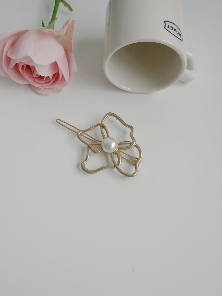 Eeiitt - Korean Women Fashion - #momslook - Freesia Flower Pearl Hairpin - 3