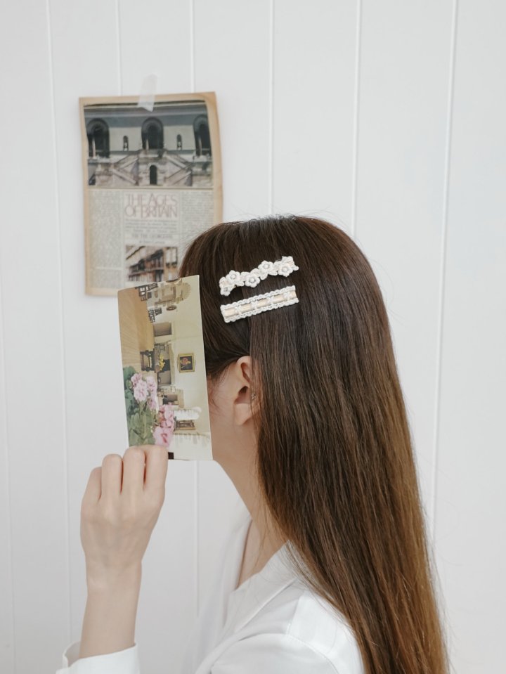 Eeiitt - Korean Women Fashion - #momslook - Shirring Flower Cotton Hairpin - 6