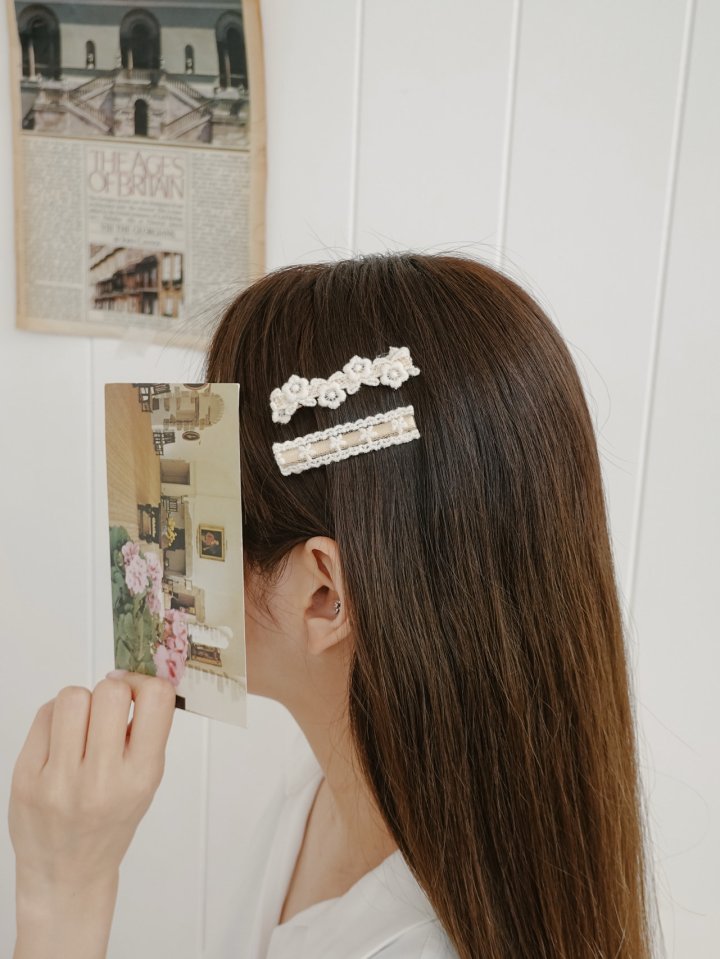 Eeiitt - Korean Women Fashion - #momslook - Shirring Flower Cotton Hairpin - 8