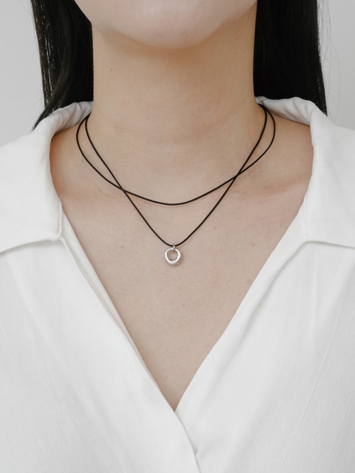 Eeiitt - Korean Women Fashion - #momslook - Lyon Layered Black Surgical Necklace