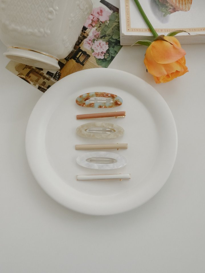 Eeiitt - Korean Women Fashion - #momslook - Oval Hairpin Set - 3