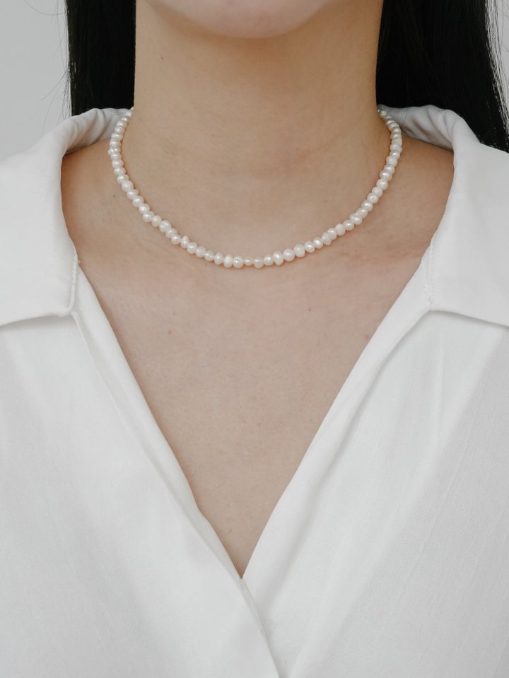 Eeiitt - Korean Women Fashion - #momslook - Evian Freshwater Pearl Necklace