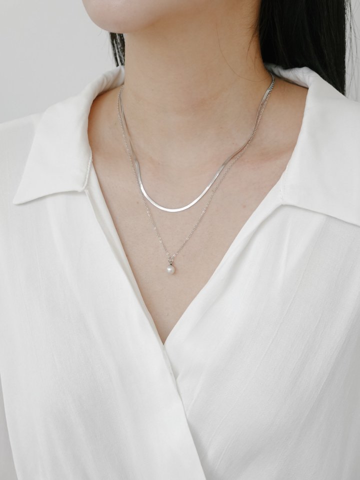 Eeiitt - Korean Women Fashion - #momslook - Velty Surgical Layered Pearl Necklace - 11