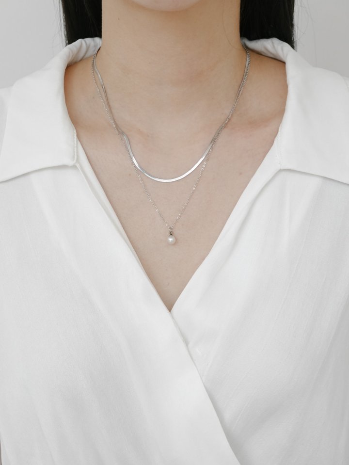 Eeiitt - Korean Women Fashion - #momslook - Velty Surgical Layered Pearl Necklace - 7