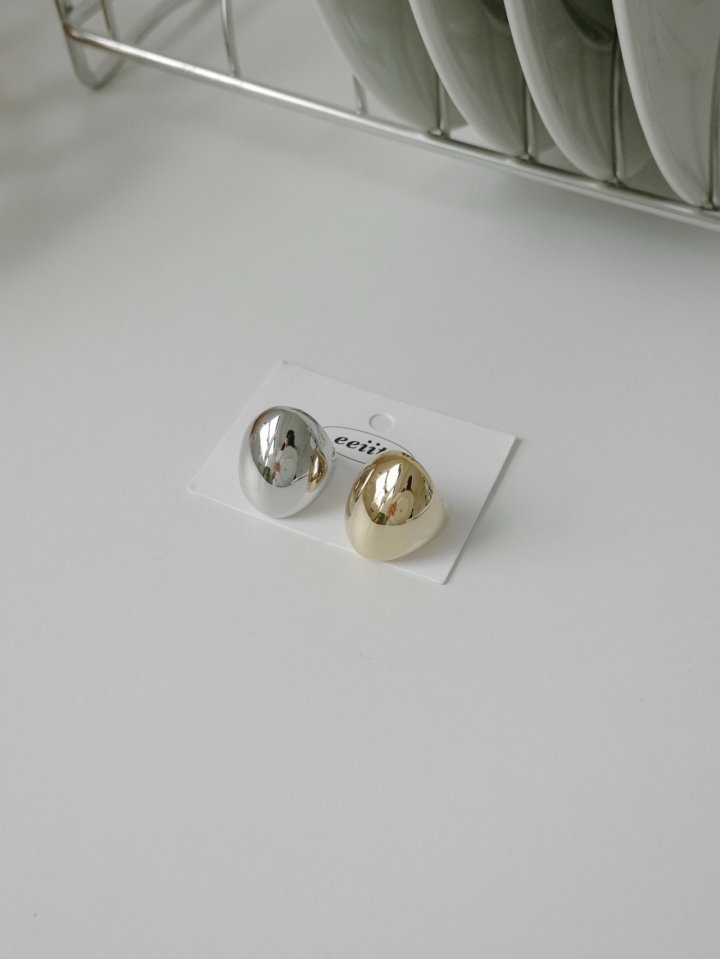 Eeiitt - Korean Women Fashion - #pursuepretty - Nuda Round Bold Ring - 12