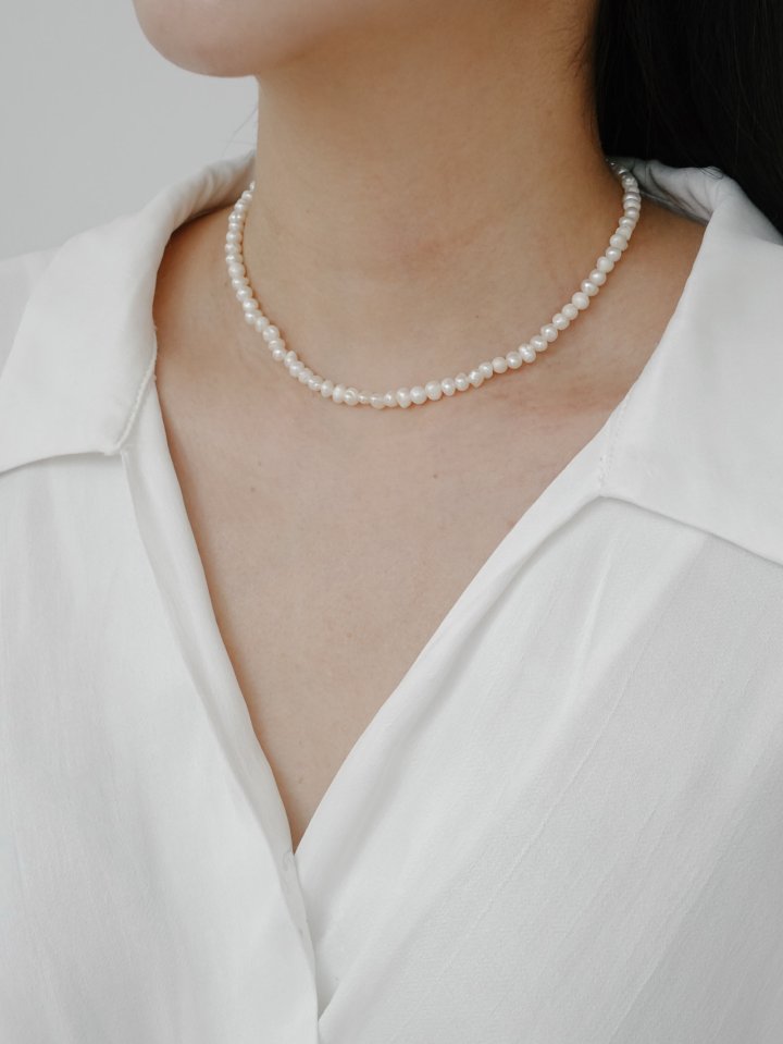 Eeiitt - Korean Women Fashion - #romanticstyle - Evian Freshwater Pearl Necklace - 9