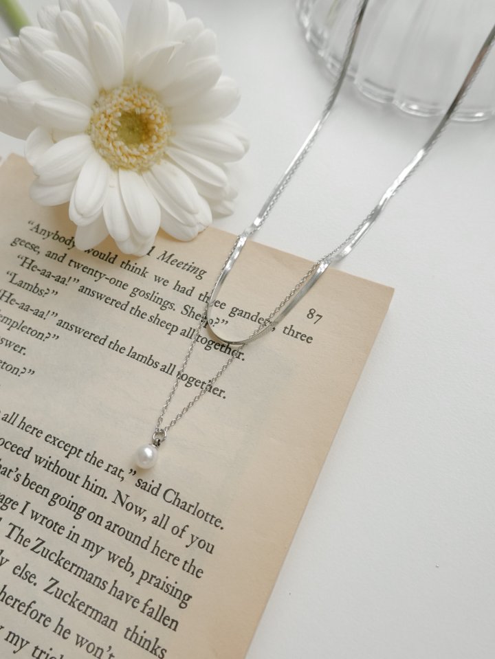 Eeiitt - Korean Women Fashion - #romanticstyle - Velty Surgical Layered Pearl Necklace - 3