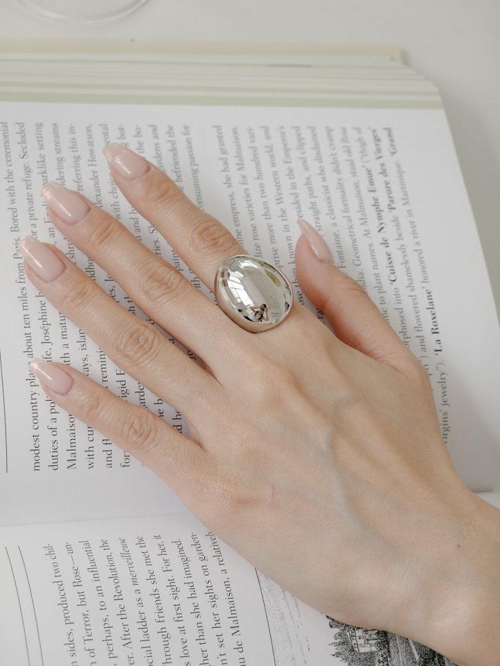 Eeiitt - Korean Women Fashion - #vintagekidsstyle - Nuda Round Bold Ring - 11